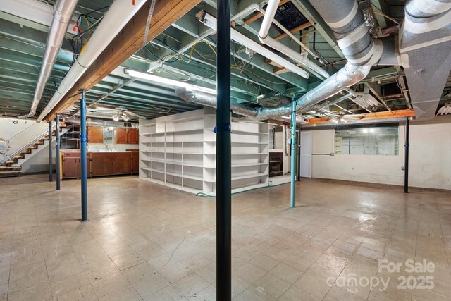 4002 Hickory Blvd, Granite Falls, NC 28630 - unfinished basement featuring light floors