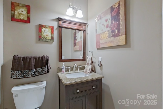8409 Olde Stonegate Ln, Mint Hill, NC 28227 - half bath featuring toilet and vanity