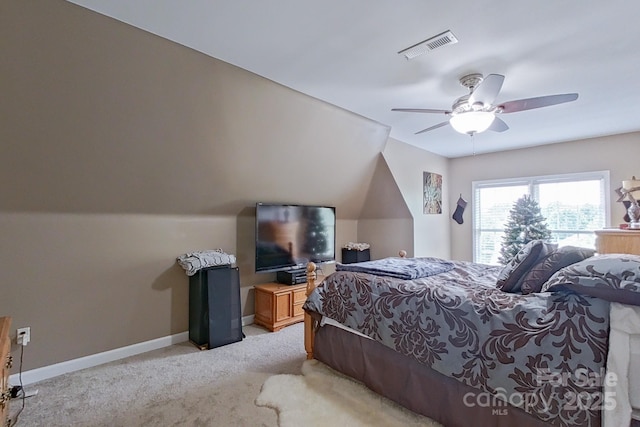 8409 Olde Stonegate Ln, Mint Hill, NC 28227 - bedroom with light carpet, a ceiling fan, and baseboards