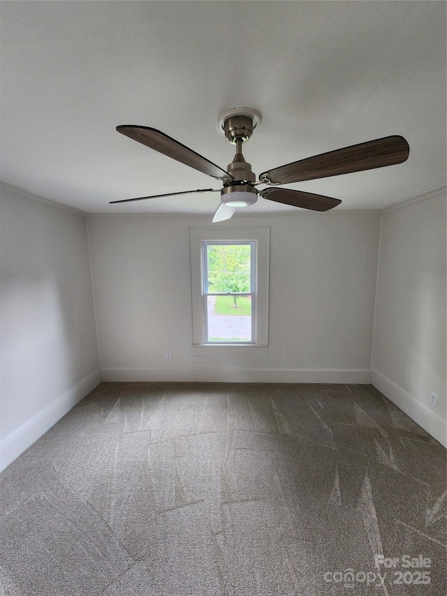 1434 N Hamilton St, High Point, NC 27262 - carpeted empty room featuring ceiling fan and baseboards