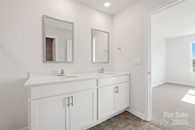 50 Lance Forest Rd, Fletcher, NC 28732 - bathroom with double vanity and baseboards