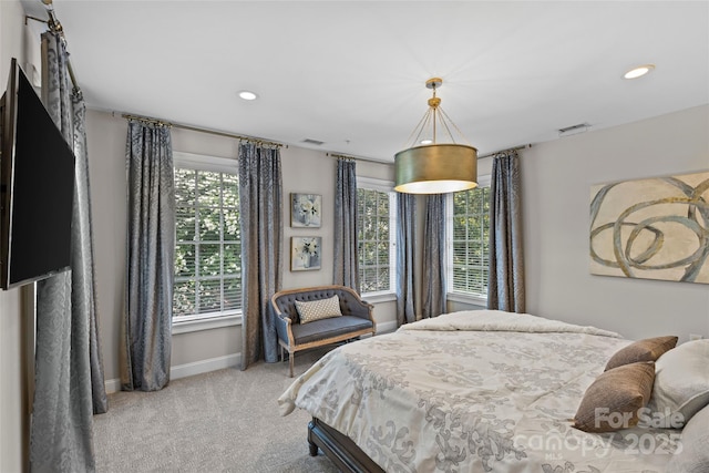 224 Wendover Heights Cir, Charlotte, NC 28211 - bedroom featuring carpet flooring, baseboards, and recessed lighting