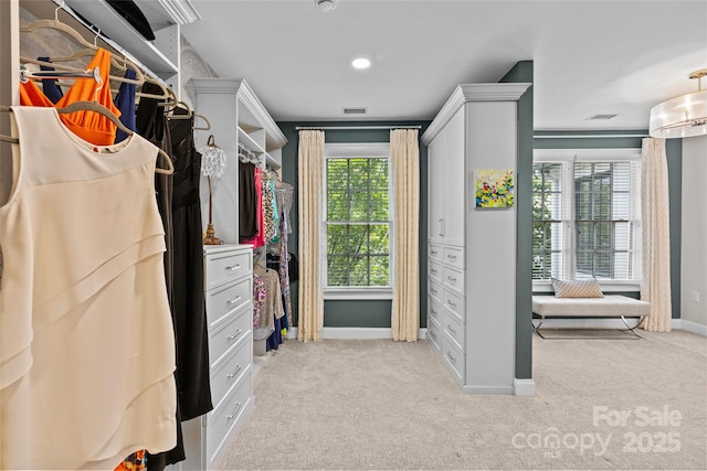 224 Wendover Heights Cir, Charlotte, NC 28211 - walk in closet featuring light carpet
