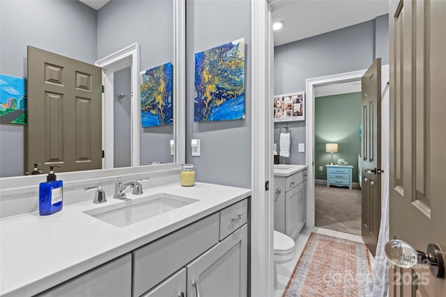 224 Wendover Heights Cir, Charlotte, NC 28211 - bathroom with vanity and toilet