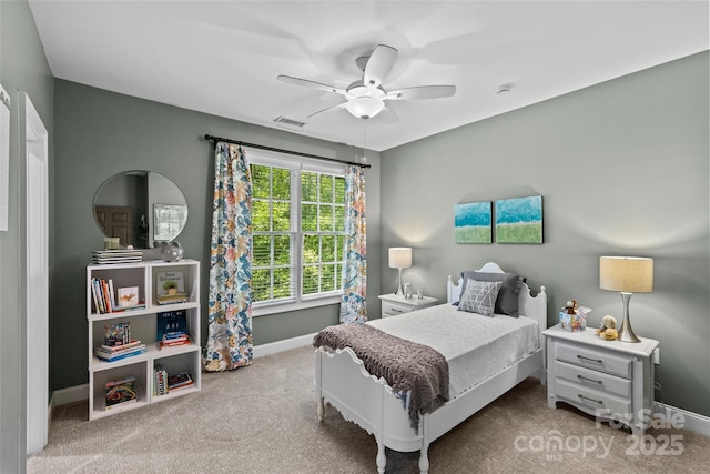 224 Wendover Heights Cir, Charlotte, NC 28211 - bedroom with carpet flooring, baseboards, and ceiling fan