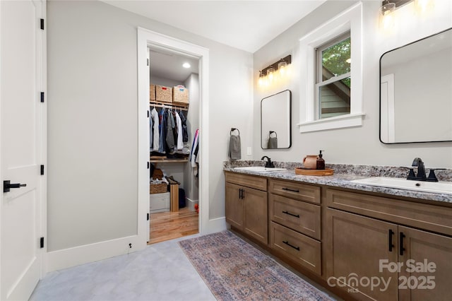 68 Huckleberry Ridge Ln, Zirconia, NC 28790 - full bath with double vanity and baseboards