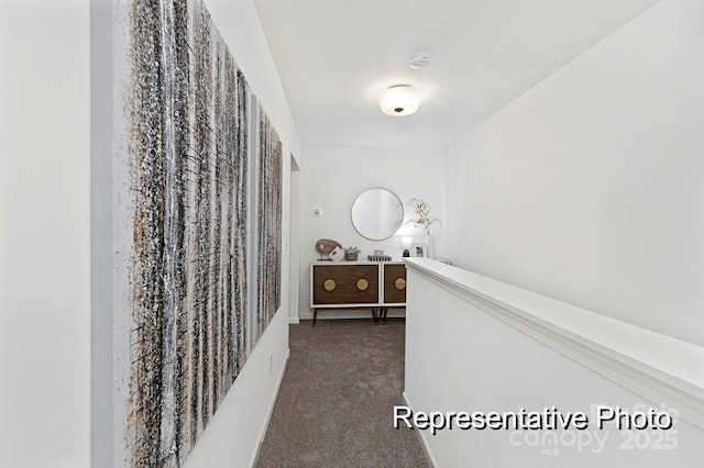 11335 Magpie Ct Unit 8, Charlotte, NC 28215 - hallway with dark colored carpet