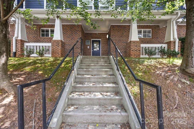 1556 Walnut View Dr, Charlotte, NC 28208 - property entrance with brick siding