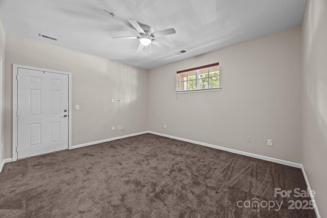 1556 Walnut View Dr, Charlotte, NC 28208 - carpeted empty room featuring a ceiling fan and baseboards