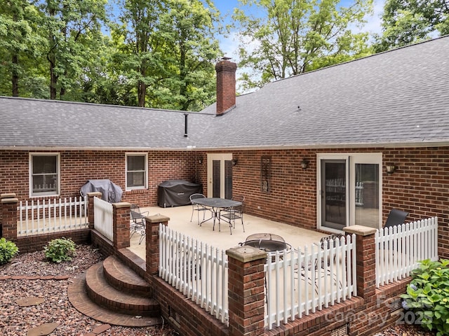 635 Timberlane Trl, Salisbury, NC 28147 - wooden terrace with area for grilling and a patio