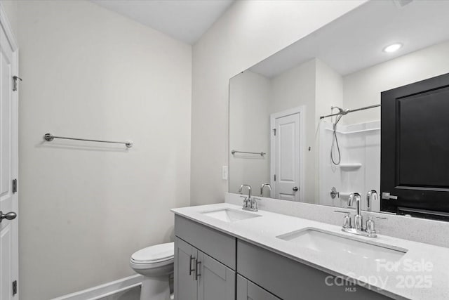 9009 Myrna Dr, Gastonia, NC 28056 - full bathroom with double vanity and a shower