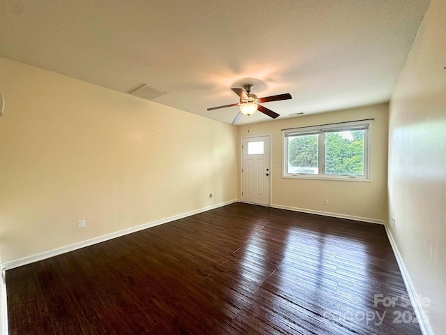 31 English Ivy Rd, Asheville, NC 28806 - empty room with ceiling fan, dark wood-type flooring, and baseboards