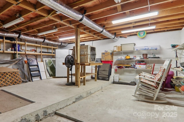 418 Stoney Ridge Loop, Maggie Valley, NC 28751 - unfinished basement featuring freestanding refrigerator