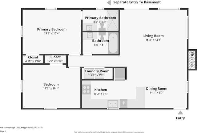 418 Stoney Ridge Loop, Maggie Valley, NC 28751 - property floor plan