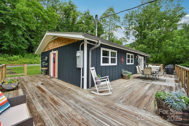 72 Wakulla Dr, Maggie Valley, NC 28751 - deck with outdoor dining space