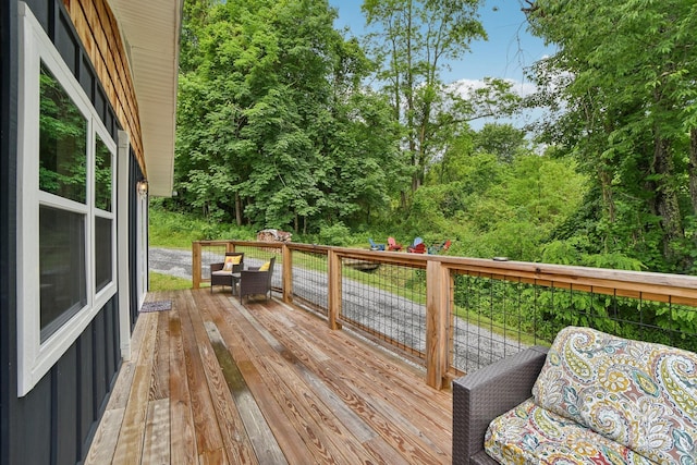 72 Wakulla Dr, Maggie Valley, NC 28751 - view of wooden terrace