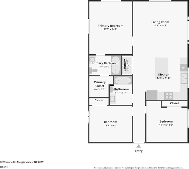 72 Wakulla Dr, Maggie Valley, NC 28751 - floor plan / room layout