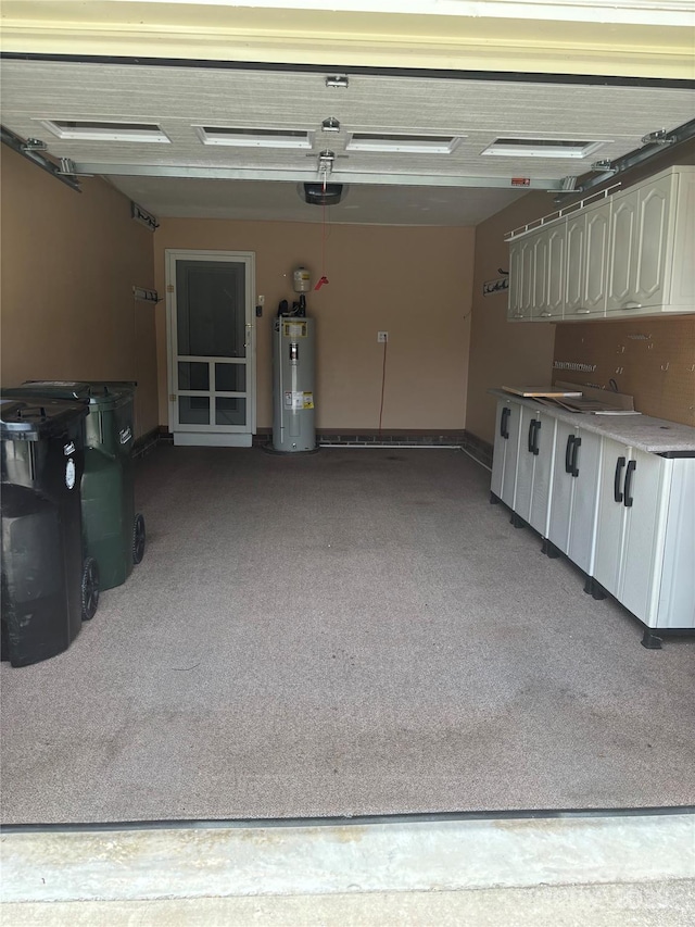 550 Camrose Cir NE, Concord, NC 28025 - garage with electric water heater and a garage door opener