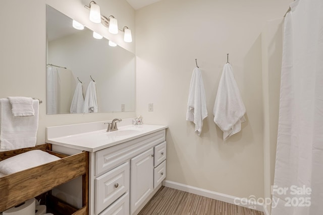 506 Hiawassee Ave, Black Mountain, NC 28711 - bathroom featuring vanity and baseboards