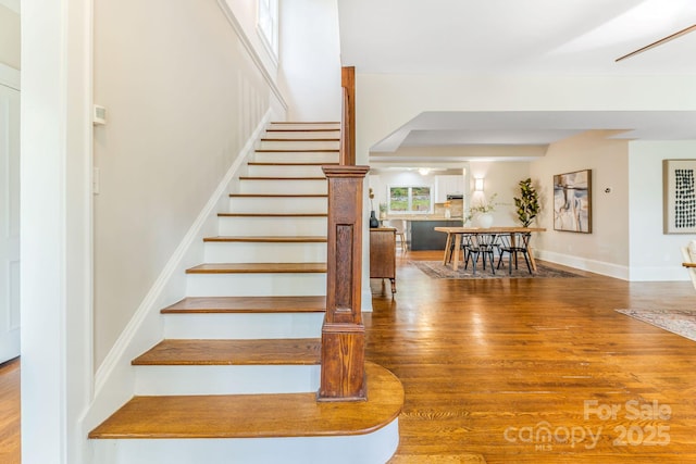 24 Warwick Rd, Asheville, NC 28803 - stairs featuring wood finished floors