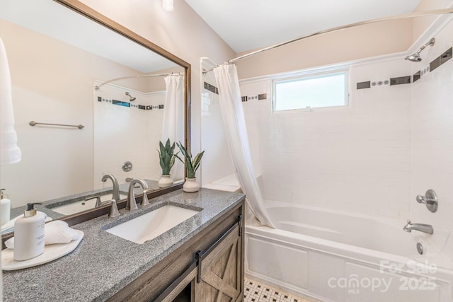 24 Warwick Rd, Asheville, NC 28803 - full bath with shower / bath combination with curtain and vanity