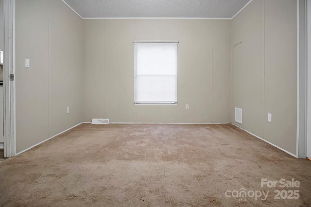 203 Bethlehem Church Rd, Grover, NC 28073 - unfurnished room with carpet, ornamental molding, and a textured ceiling