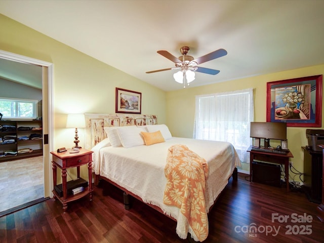 157 Old Hearth Rd, Clover, SC 29710 - bedroom with wood finished floors and ceiling fan