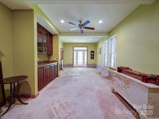157 Old Hearth Rd, Clover, SC 29710 - living area with ceiling fan, baseboards, and recessed lighting