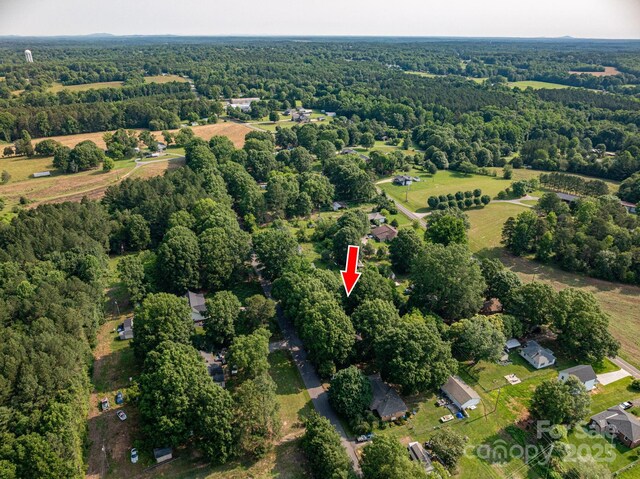 143 Hallman St, Cherryville, NC 28021 - aerial view of property and surrounding area with a forest