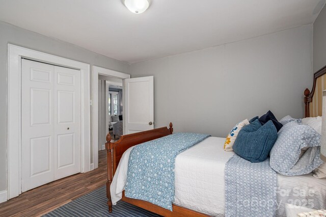143 Hallman St, Cherryville, NC 28021 - bedroom featuring wood finished floors and a closet