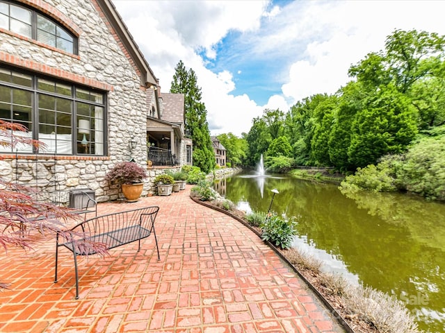 2240 La Maison Dr, Charlotte, NC 28226 - view of patio / terrace with a water view