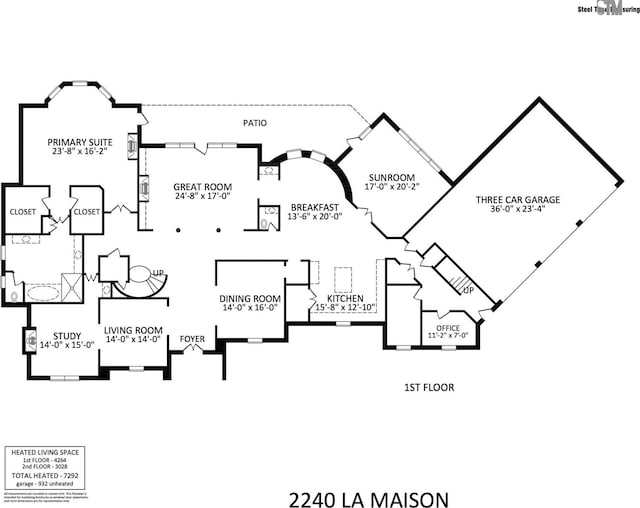 2240 La Maison Dr, Charlotte, NC 28226 - floor plan / room layout