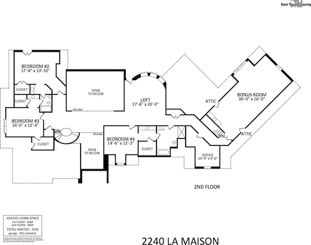 2240 La Maison Dr, Charlotte, NC 28226 - floor plan / room layout