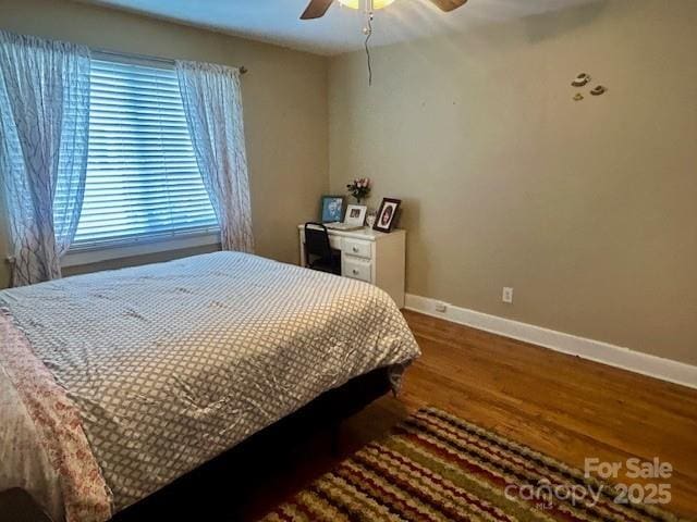 1014 Wright St SW Unit # 4, Lenoir, NC 28645 - bedroom with wood finished floors and ceiling fan