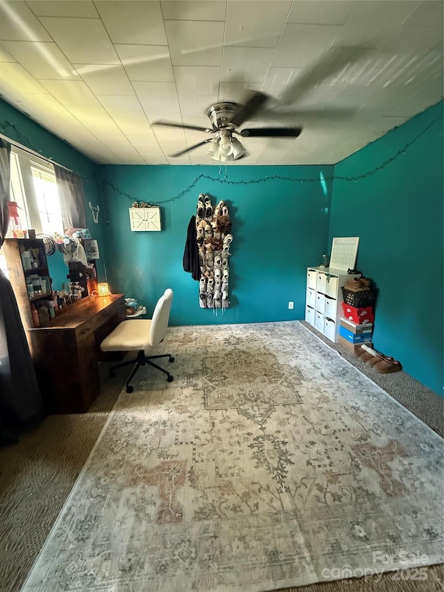 850AND830 E NC-152 Hwy E, China Grove, NC 28023 - home office with a ceiling fan