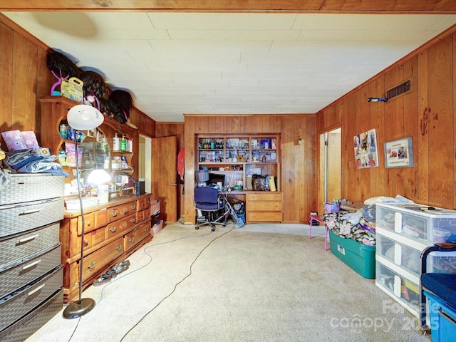 121 Patrick St, Gastonia, NC 28054 - office with wood walls and carpet