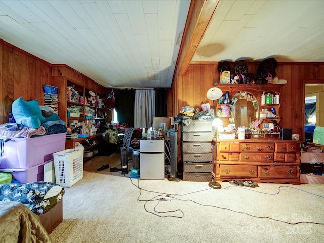121 Patrick St, Gastonia, NC 28054 - carpeted bedroom featuring wooden walls