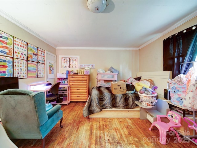 121 Patrick St, Gastonia, NC 28054 - bedroom with wood finished floors and crown molding