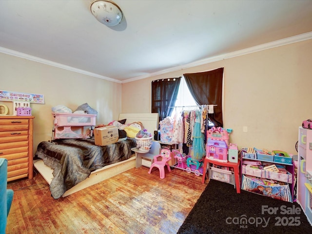 121 Patrick St, Gastonia, NC 28054 - bedroom featuring ornamental molding and wood finished floors