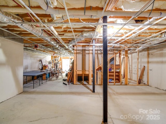 1060 S Lentz Harness Shop Rd, Mount Pleasant, NC 28124 - view of unfinished basement