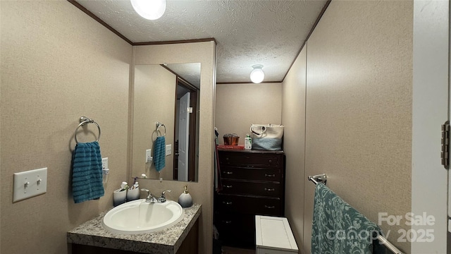 143 Hamilton Rd, Rutherfordton, NC 28139 - bathroom featuring vanity, a textured ceiling, and a textured wall