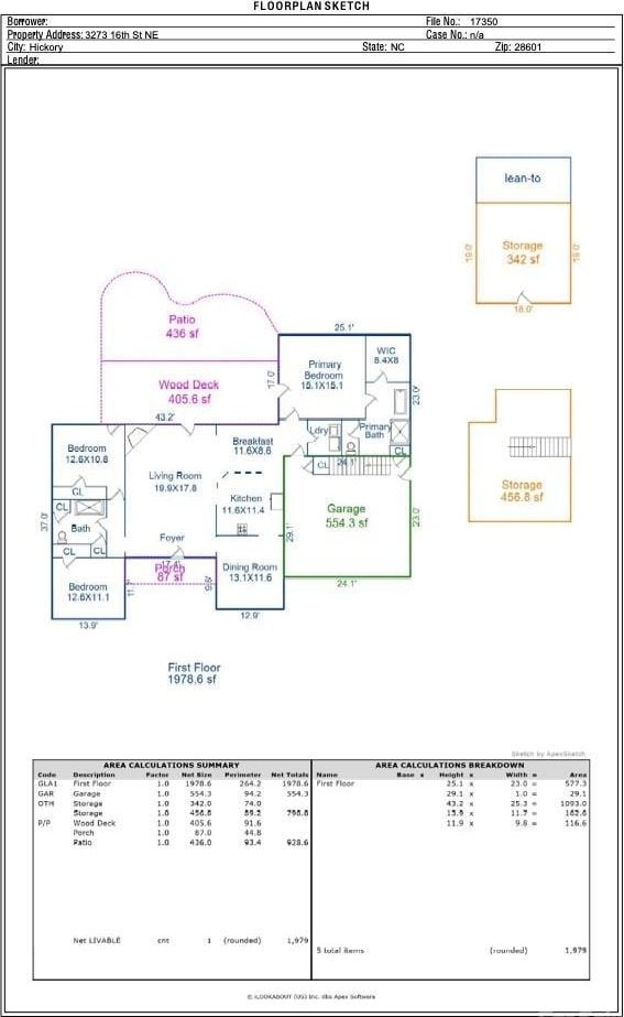 3273 16th St NE, Hickory, NC 28601 - property floor plan
