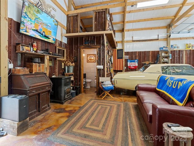 125 Cypress Ln, Saluda, NC 28773 - garage with wooden walls