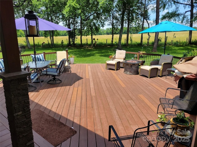 2777 Old S Ct NW, Concord, NC 28027 - deck featuring outdoor dining space, an outdoor fire pit, and a lawn