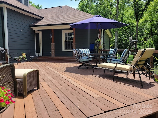2777 Old S Ct NW, Concord, NC 28027 - wooden deck featuring outdoor dining area