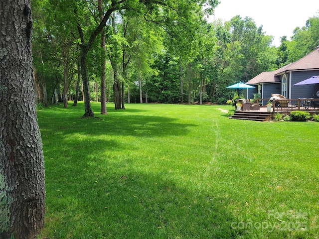 2777 Old S Ct NW, Concord, NC 28027 - view of grassy yard featuring a deck
