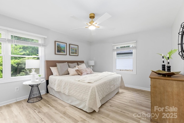 4913 Seacroft Rd, Charlotte, NC 28210 - bedroom featuring light wood finished floors and ceiling fan