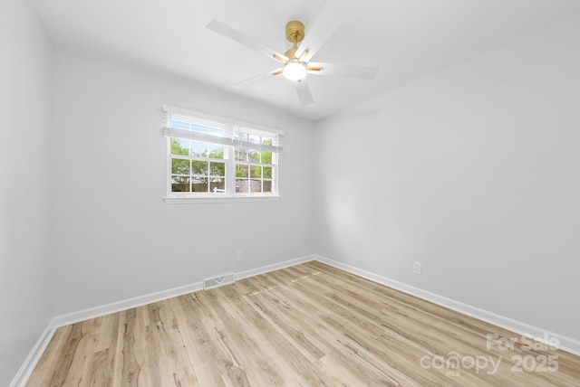 4913 Seacroft Rd, Charlotte, NC 28210 - spare room featuring a ceiling fan and light wood-style flooring