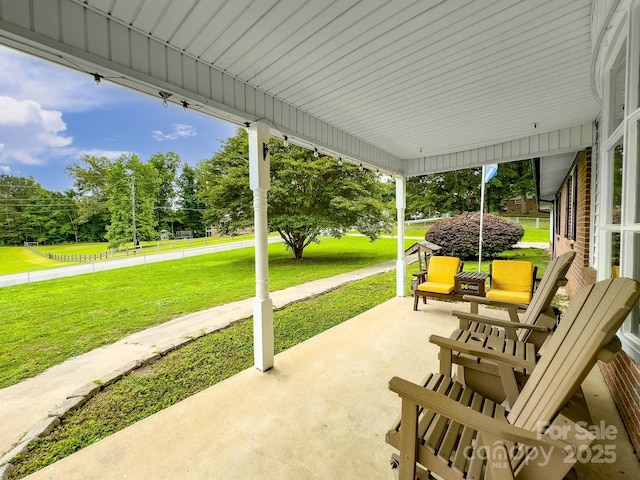 310 Yarbro Rd, Kings Mountain, NC 28086 - view of patio / terrace featuring view of wooded area