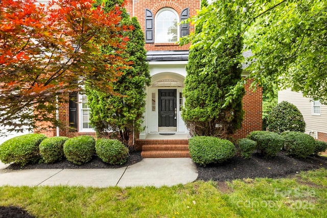 11139 Tradition View Dr, Charlotte, NC 28269 - property entrance with brick siding